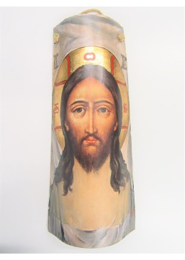 Icona sacra Cristo antico su coppo